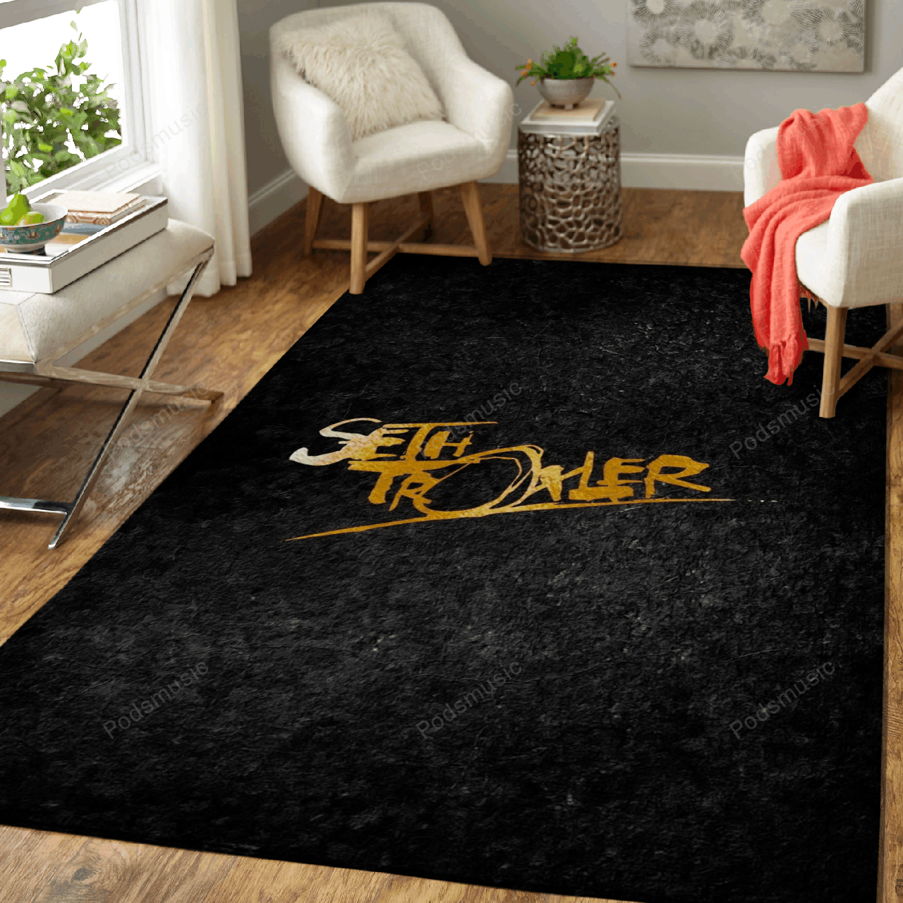 Seth Trover Gold Badges Art For Fans Area Rug Regtangle  Chussin | Home Decor Easily