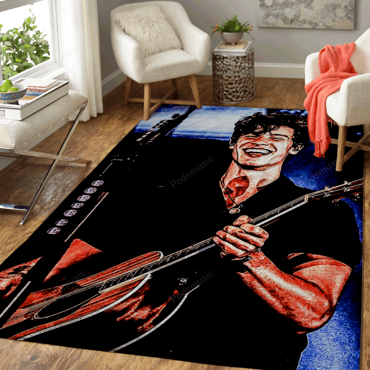 Shawnmendes 15 Music Art For Fans Area Rug Regtangle  Chussin | Home Decor Easily