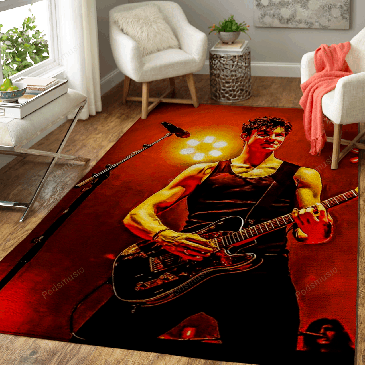 Shawnmendes 19 Music Art For Fans Area Rug Regtangle  Chussin | Home Decor Easily