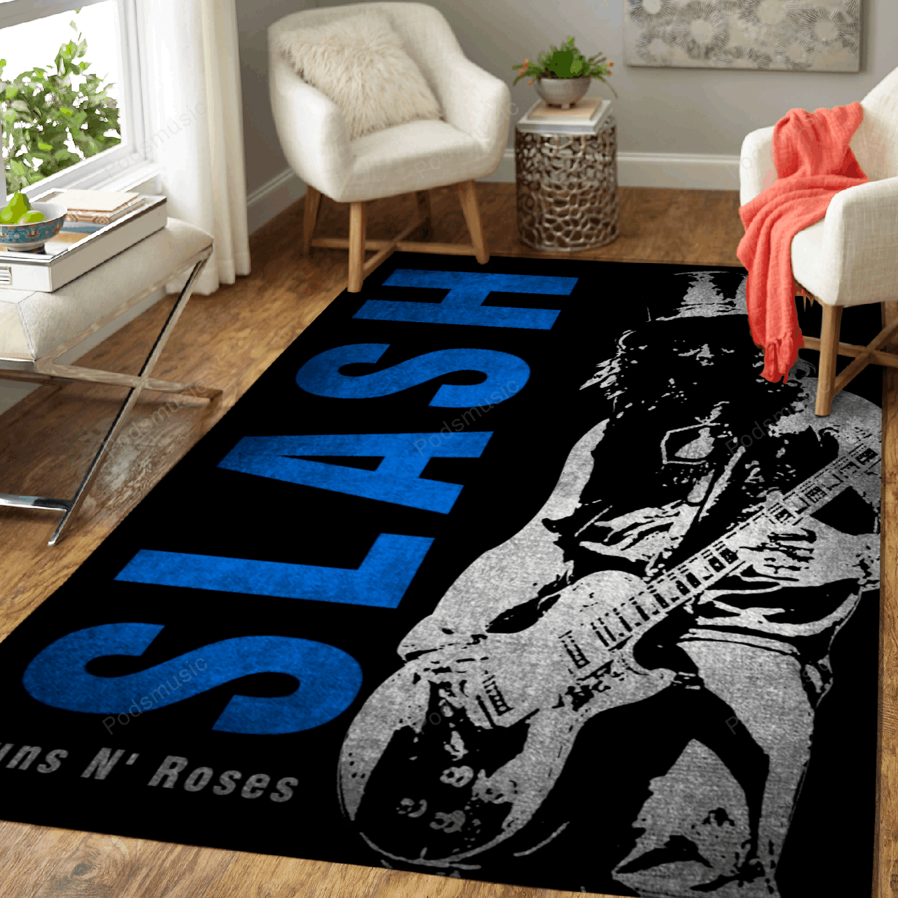 Slash All About Music Art For Fans Area Rug Regtangle  Chussin | Home Decor Easily