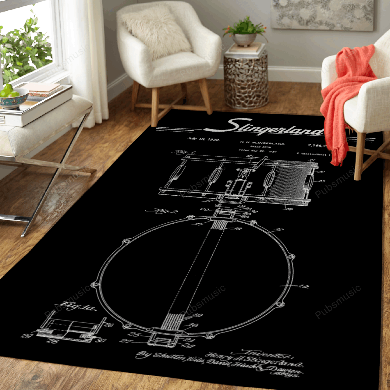 Slingarland Snare Patent Drums Music Art For Fans Area  Chussin | Home Decor Easily