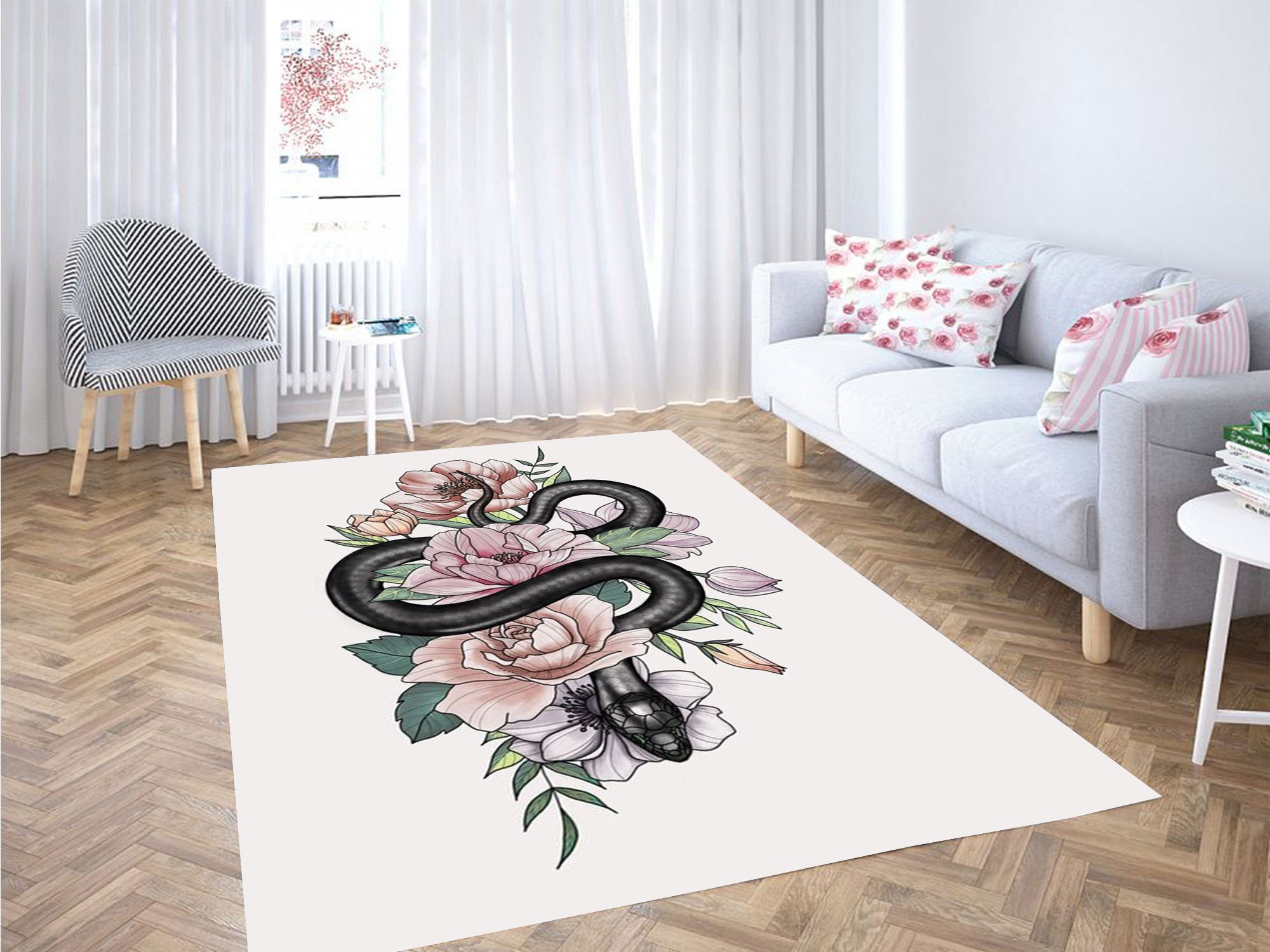 Snake Wallpaper Carpet Rug -  Chussin | Home Decor Easily
