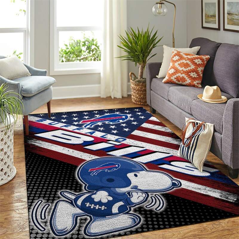 Snoopy Buffalo Bills Nfl Decorative Floor Rug -  Chussin | Home Decor Easily