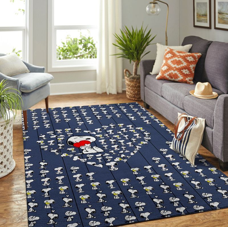 Snoopy Dog Peanuts Lover Area Rug And | Home Decor Easily