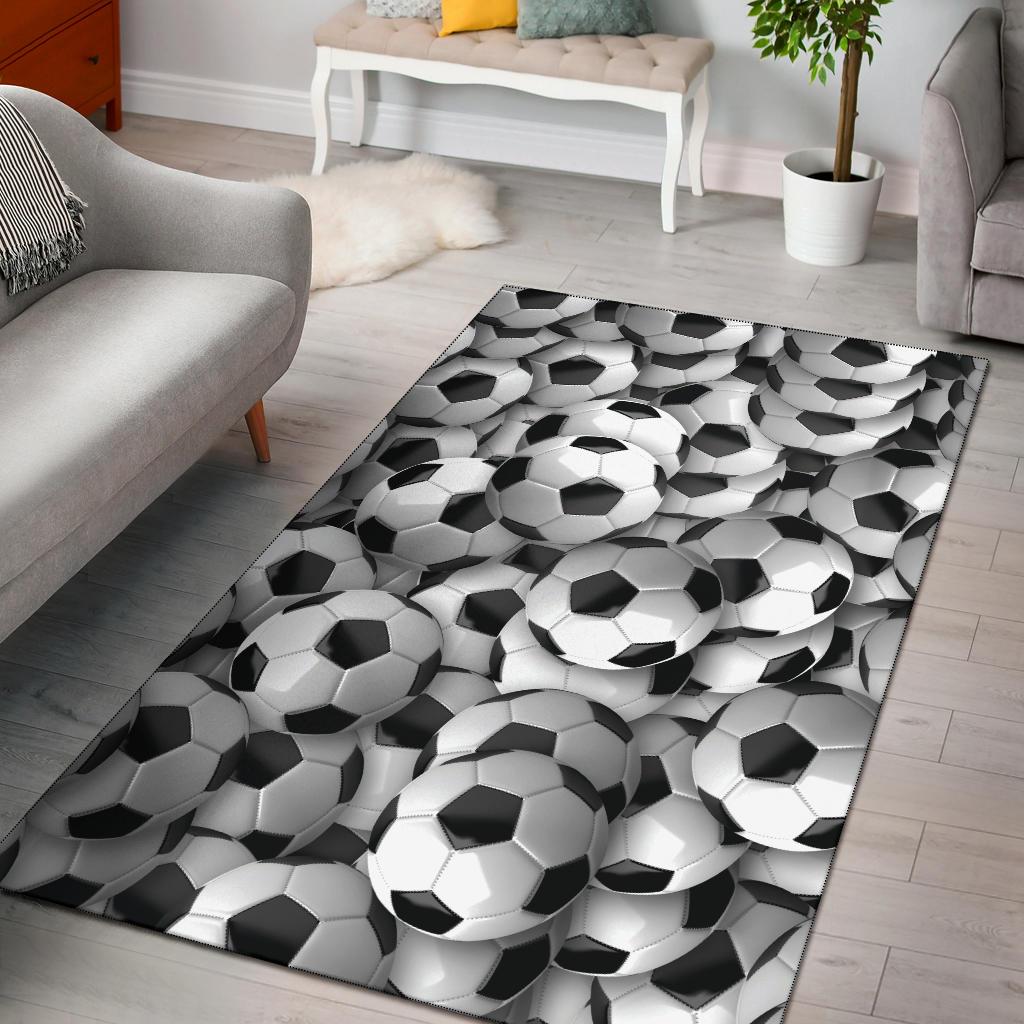 Soccer Balls Area Rug -  Chussin | Home Decor Easily