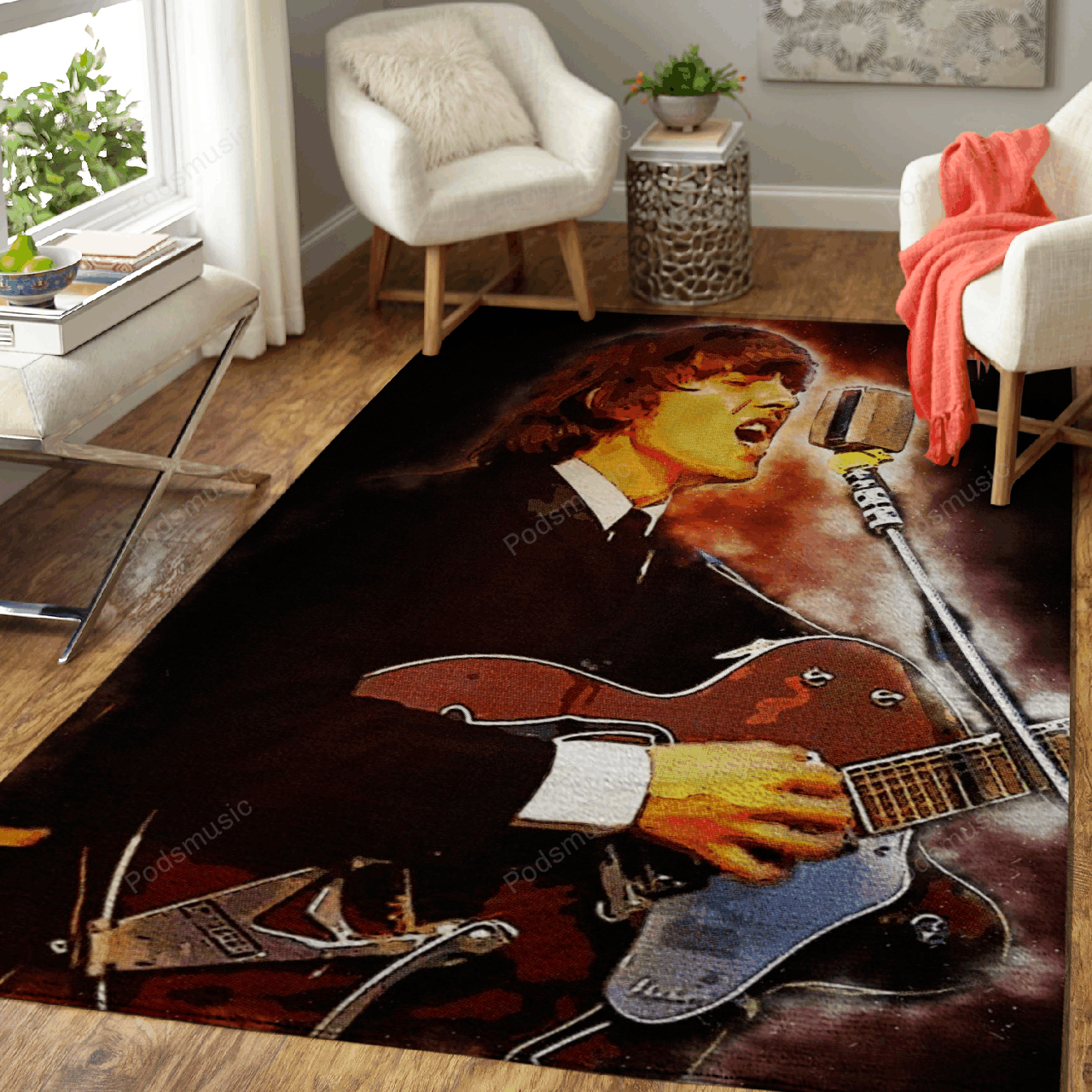 Spirit Of George Harrison Spirit Of Music Art For Fans Area Rug Regtangle  Chussin | Home Decor Easily