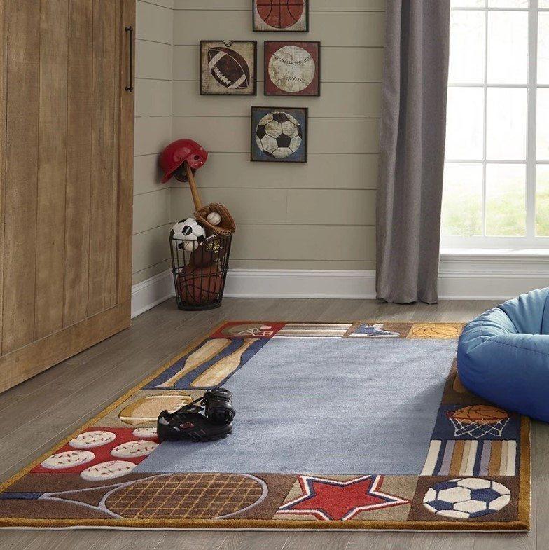 Sports Rug Rcdd81F23592 Area Rug Regtangle Chussin | Home Decor Easily