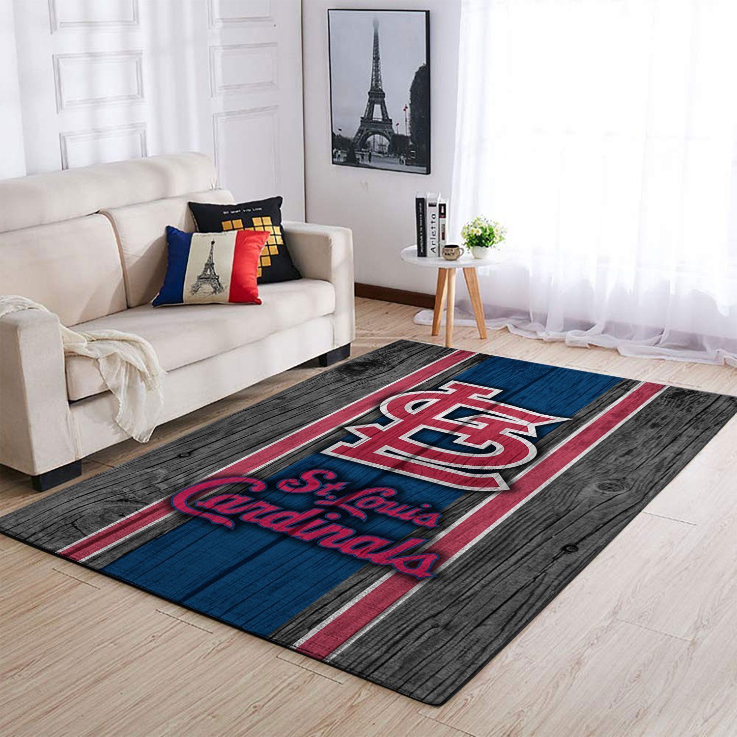 St. Louis Cardinals Mlb Area Rugs Baseball Team Logo Wooden Style  Chussin | Home Decor Easily