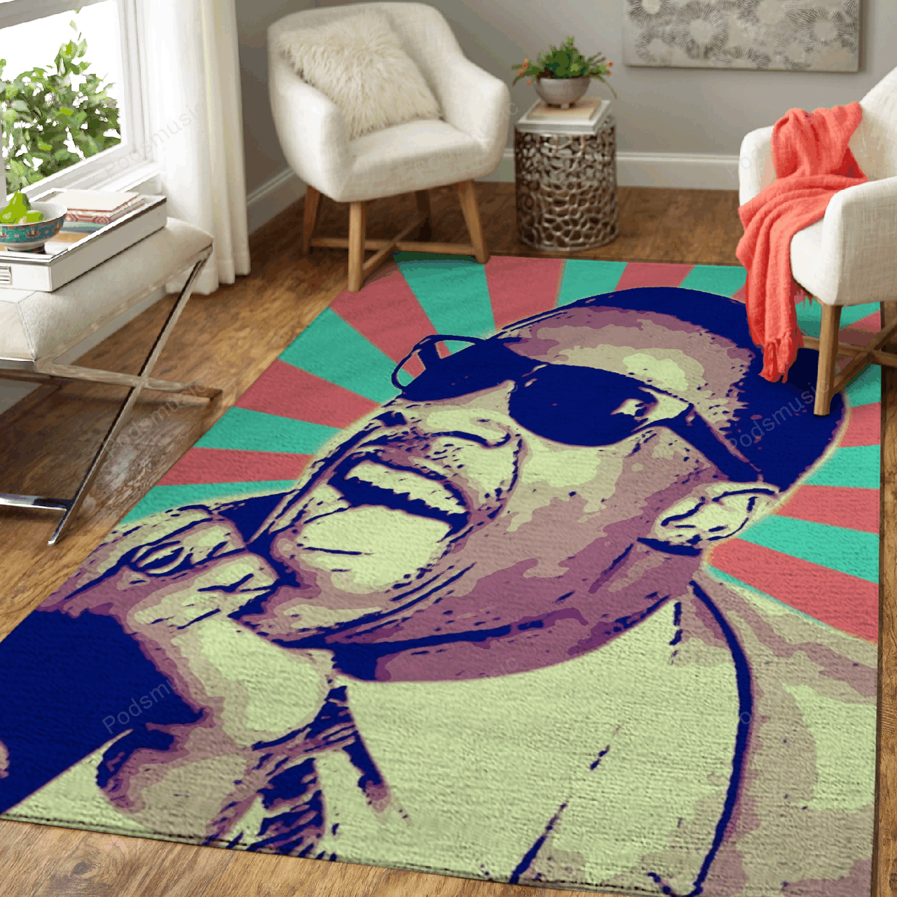 Stevie Wonder Retro Retro Music Art For Fans Area Rug Regtangle  Chussin | Home Decor Easily