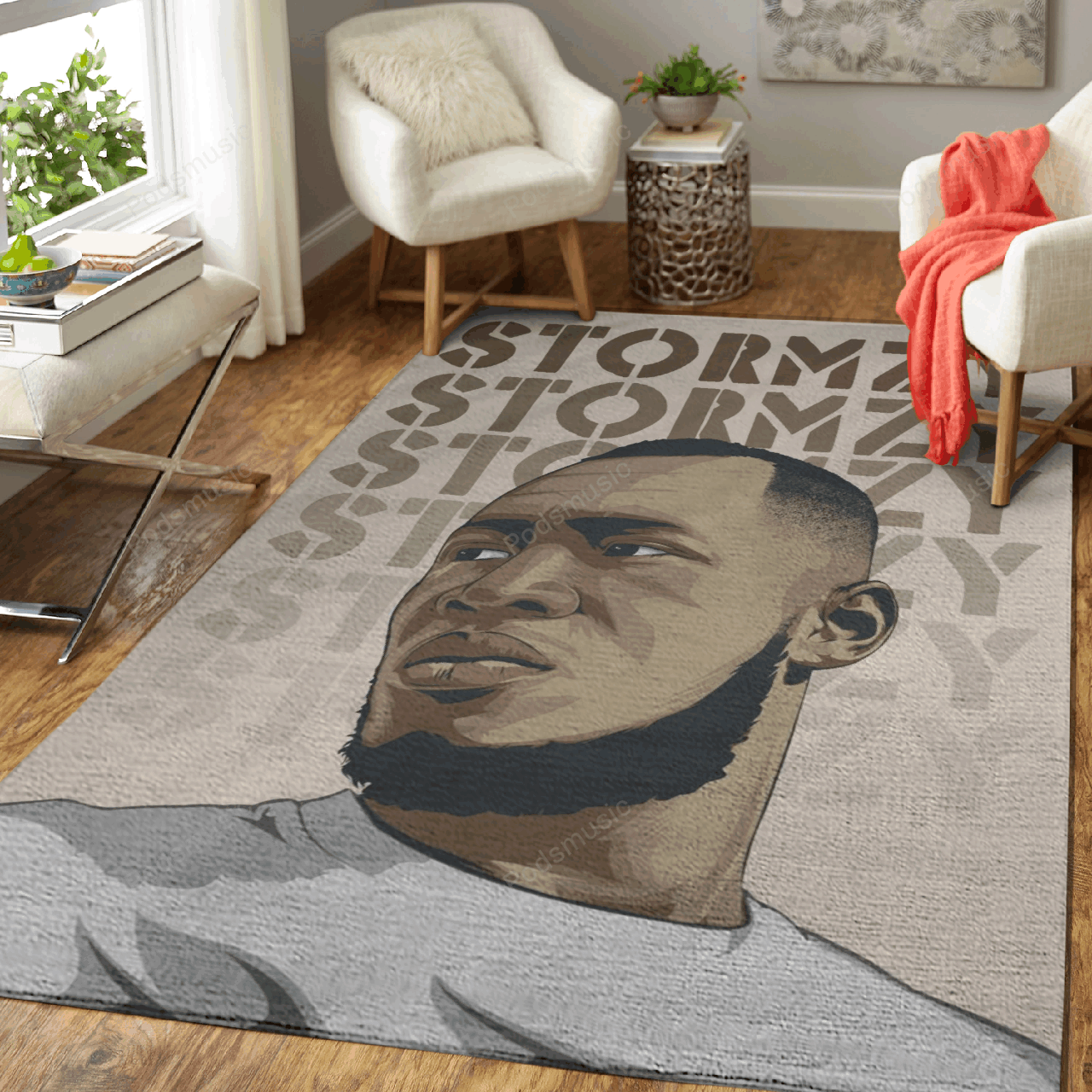 Stormzy Music Artist Art For Fans Area Rug Regtangle  Chussin | Home Decor Easily
