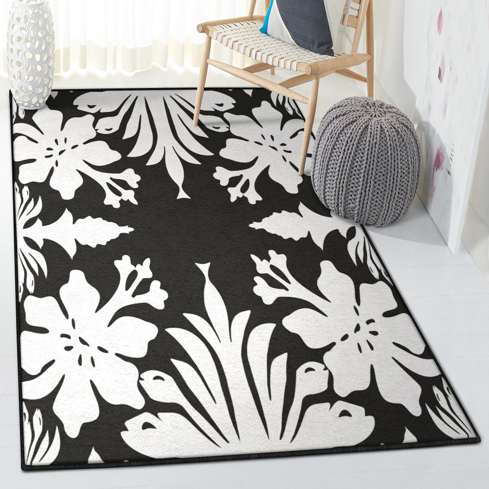 Summer Vacation Dining Room Rug, Hawaiian Lily Flower Rug  Chussin | Home Decor Easily