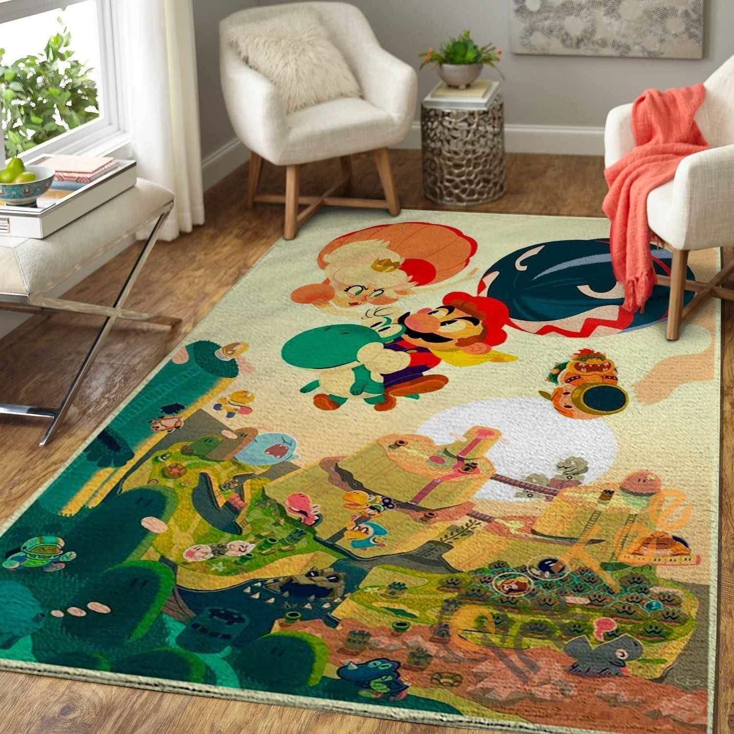 Super Mario Area Rug - Chussin | Home Decor Easily