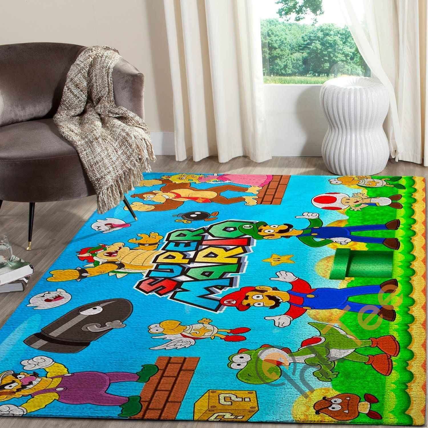 Super Mario Area Rug -  Chussin | Home Decor Easily