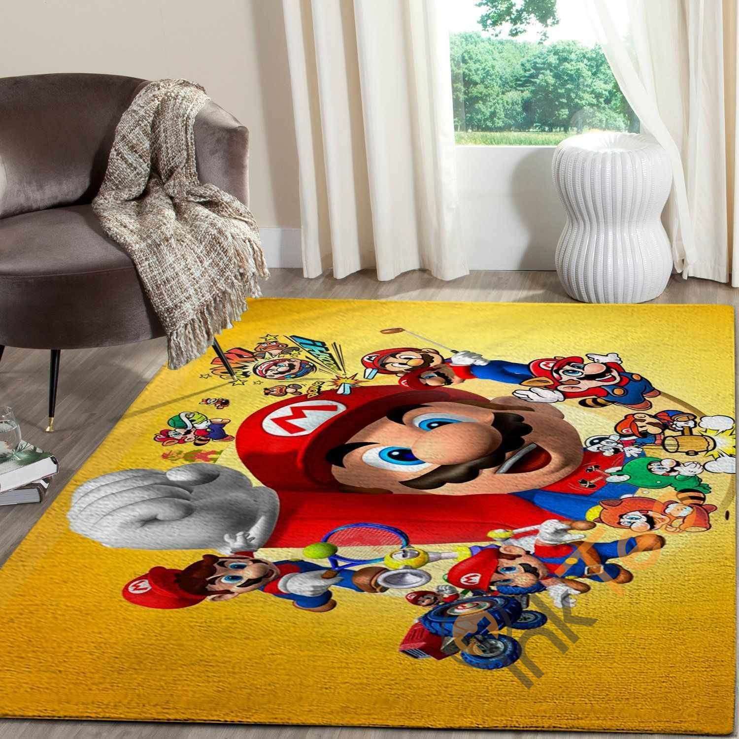 Super Mario Area Rug -  Chussin | Home Decor Easily
