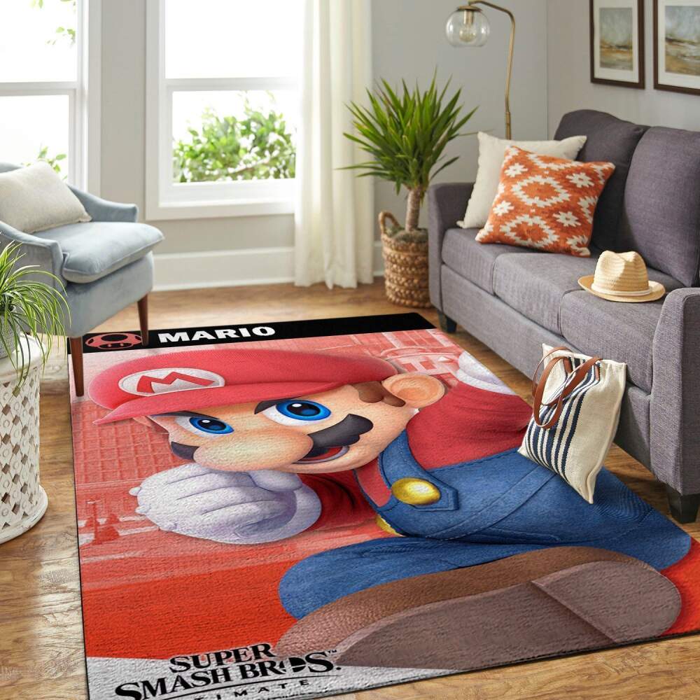 Super Smash Bros. Area Rug Gaming Gamer V1224  Chussin | Home Decor Easily
