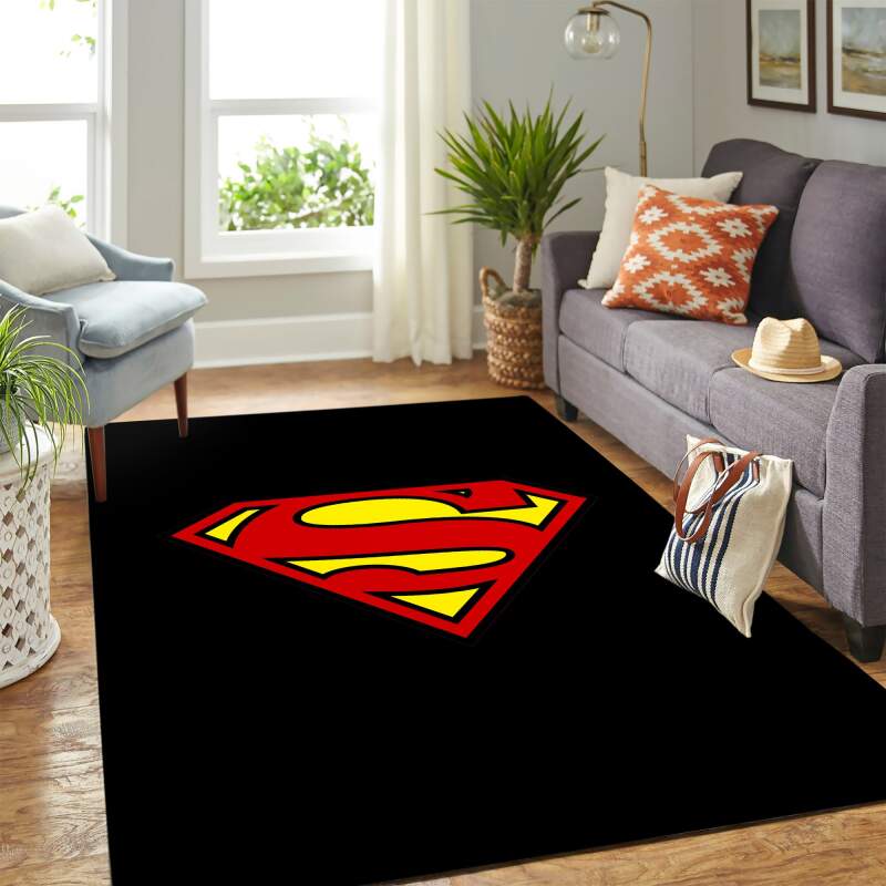 Superman Logo Carpet Rug -  Chussin | Home Decor Easily