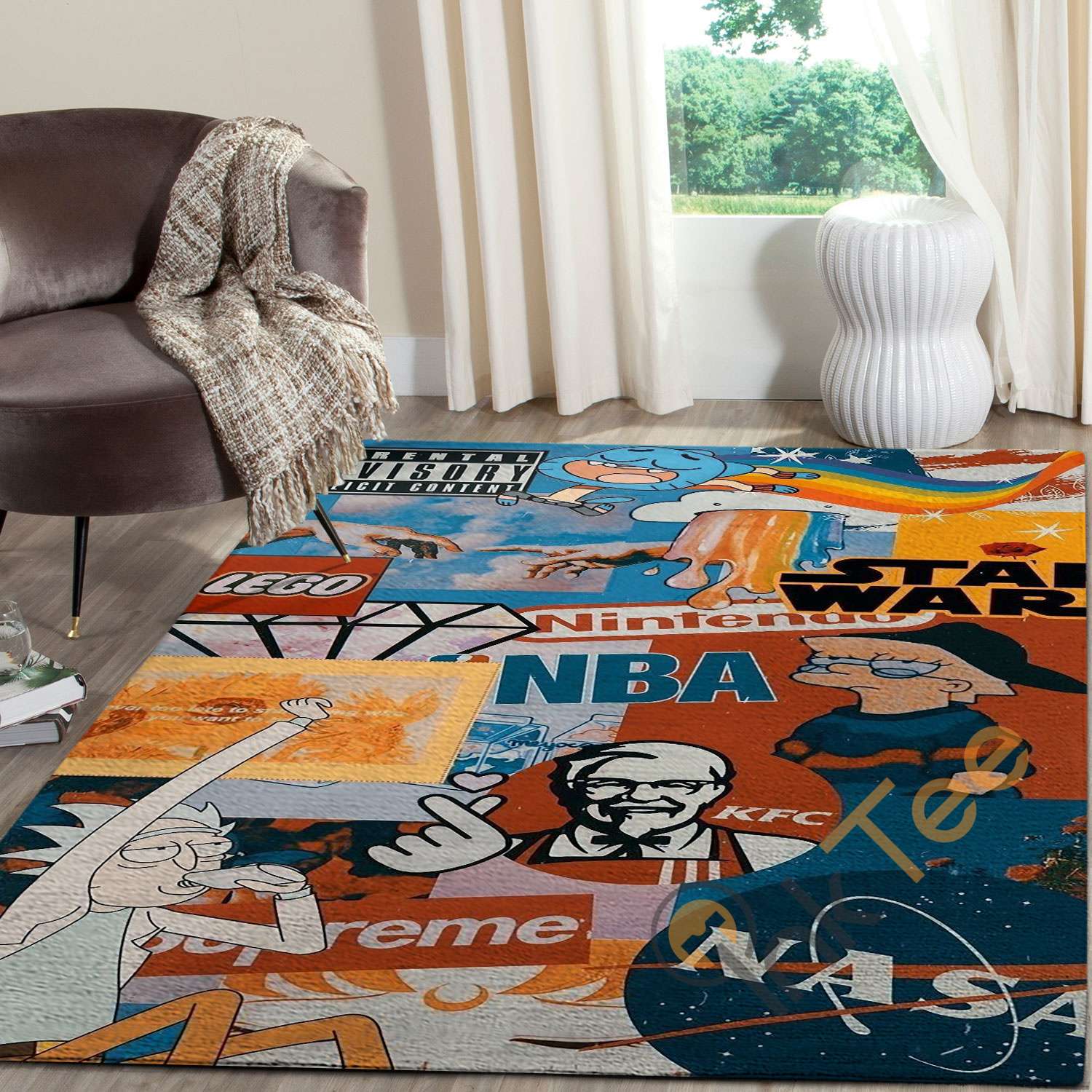Supreme X Nba Star Wars Rug - Chussin | Home Decor Easily