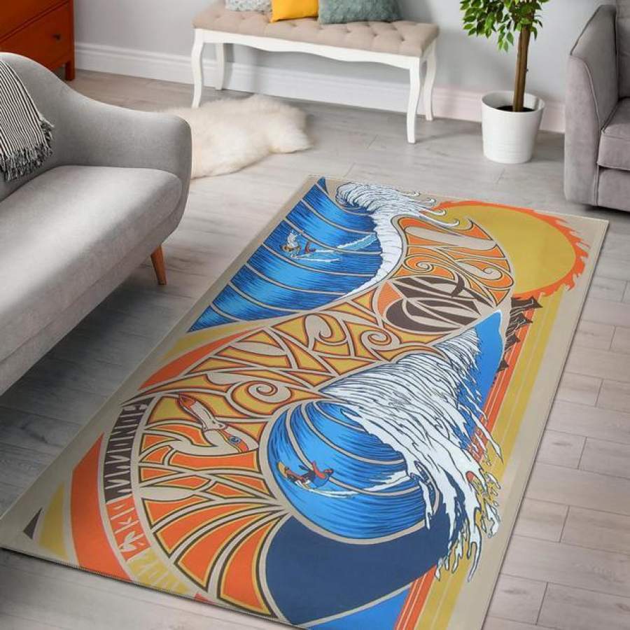 Surfing Art Area Rug Bedroom Chussin | Home Decor Easily