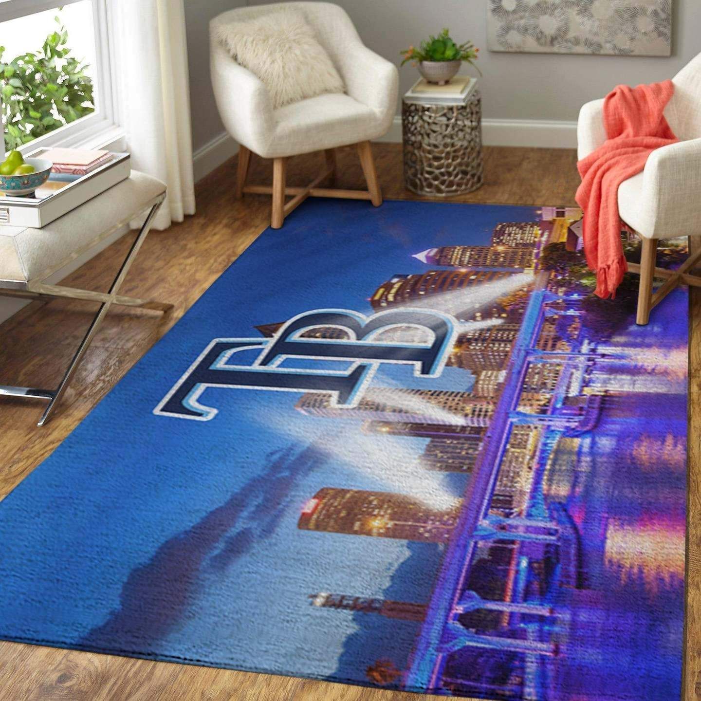Tampa Bay Rays Area Rug Mlb Baseball Team Logo V6653 Chussin | Home Decor Easily