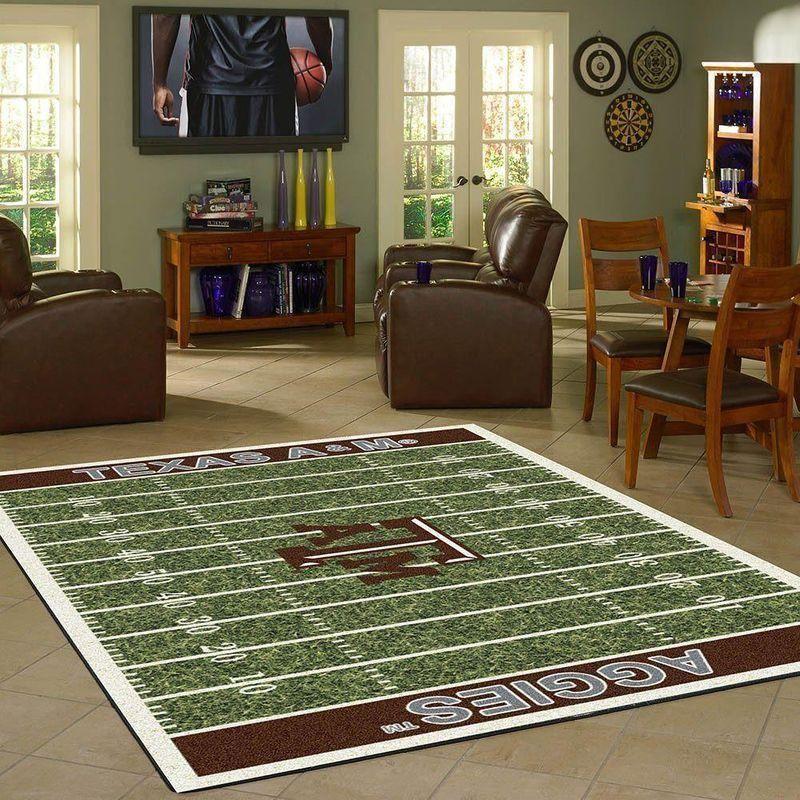 Texas A&M Aggies Field Area Rug Football Team Logo Chussin | Home Decor Easily