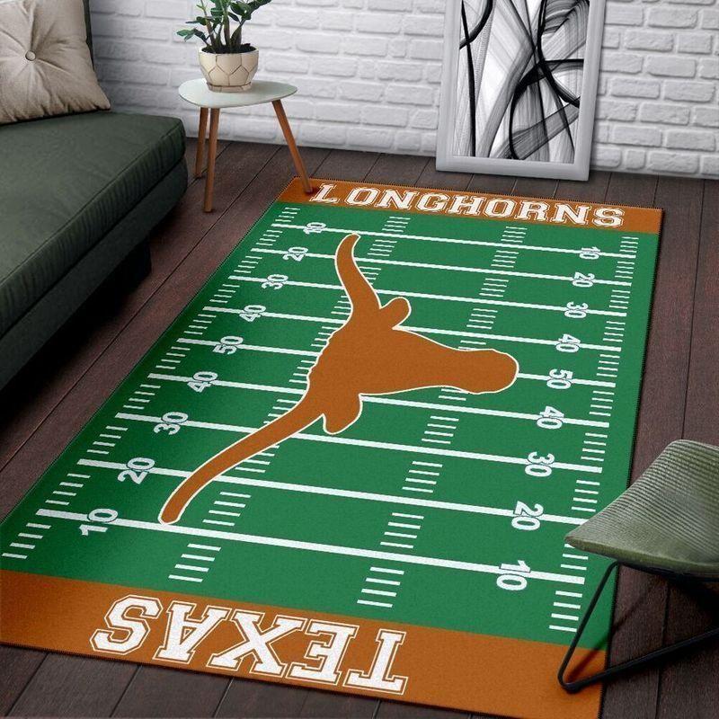 Texas Longhorns Field Area Rug Chussin | Home Decor Easily