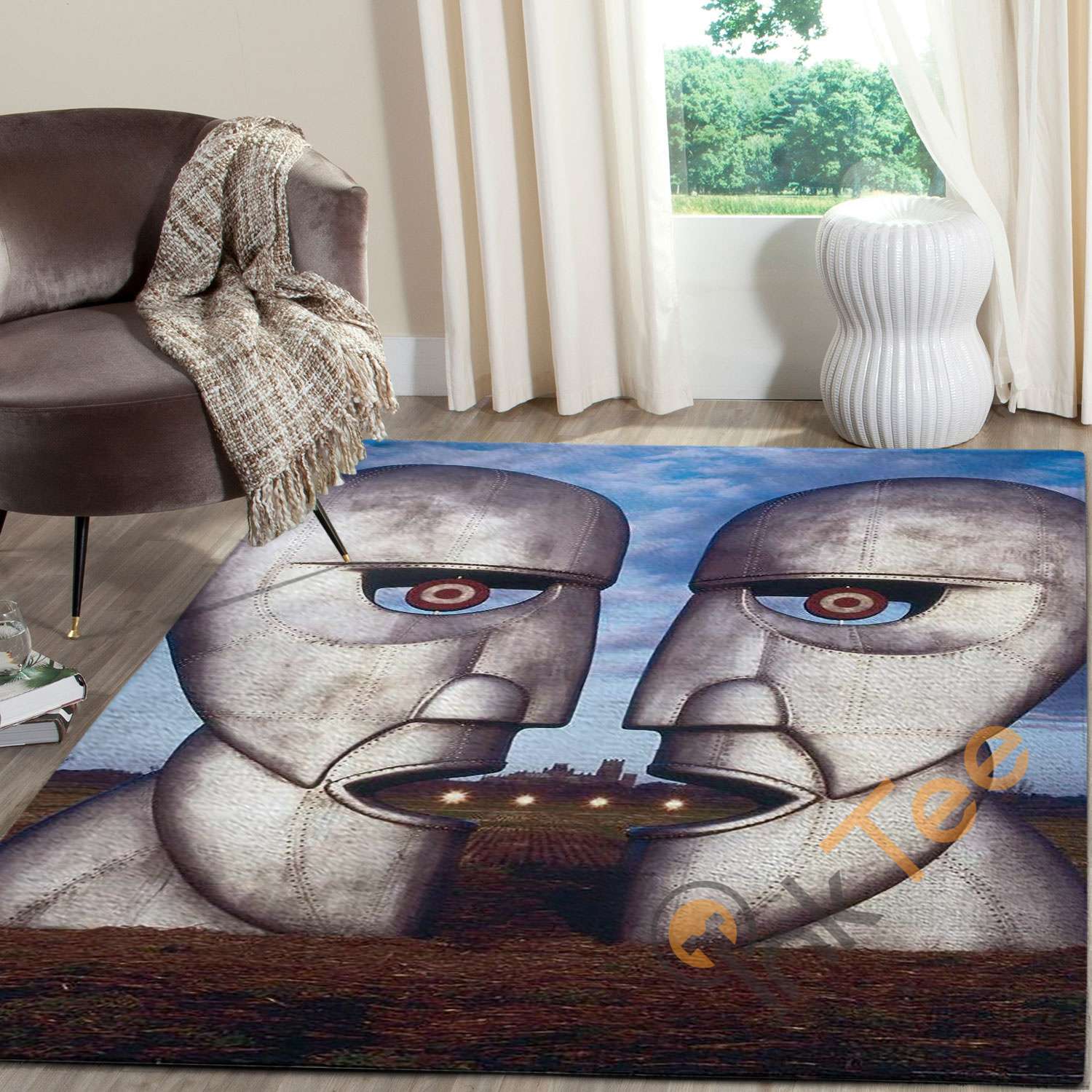 The Division Bell Album Heads Rug -  Chussin | Home Decor Easily