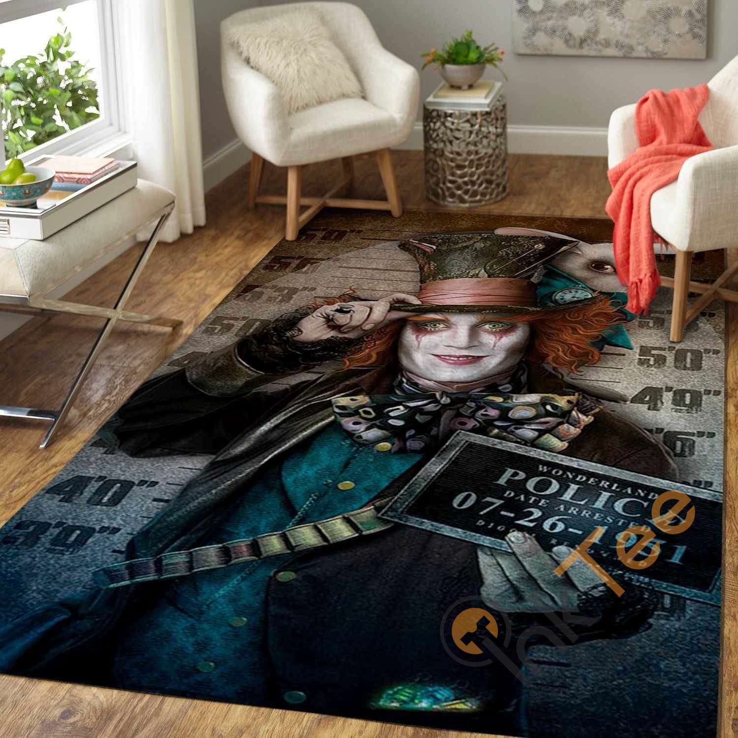 The Mad Hatter Alice's Adventures In Wonderland Area Rug - Chussin | Home Decor Easily