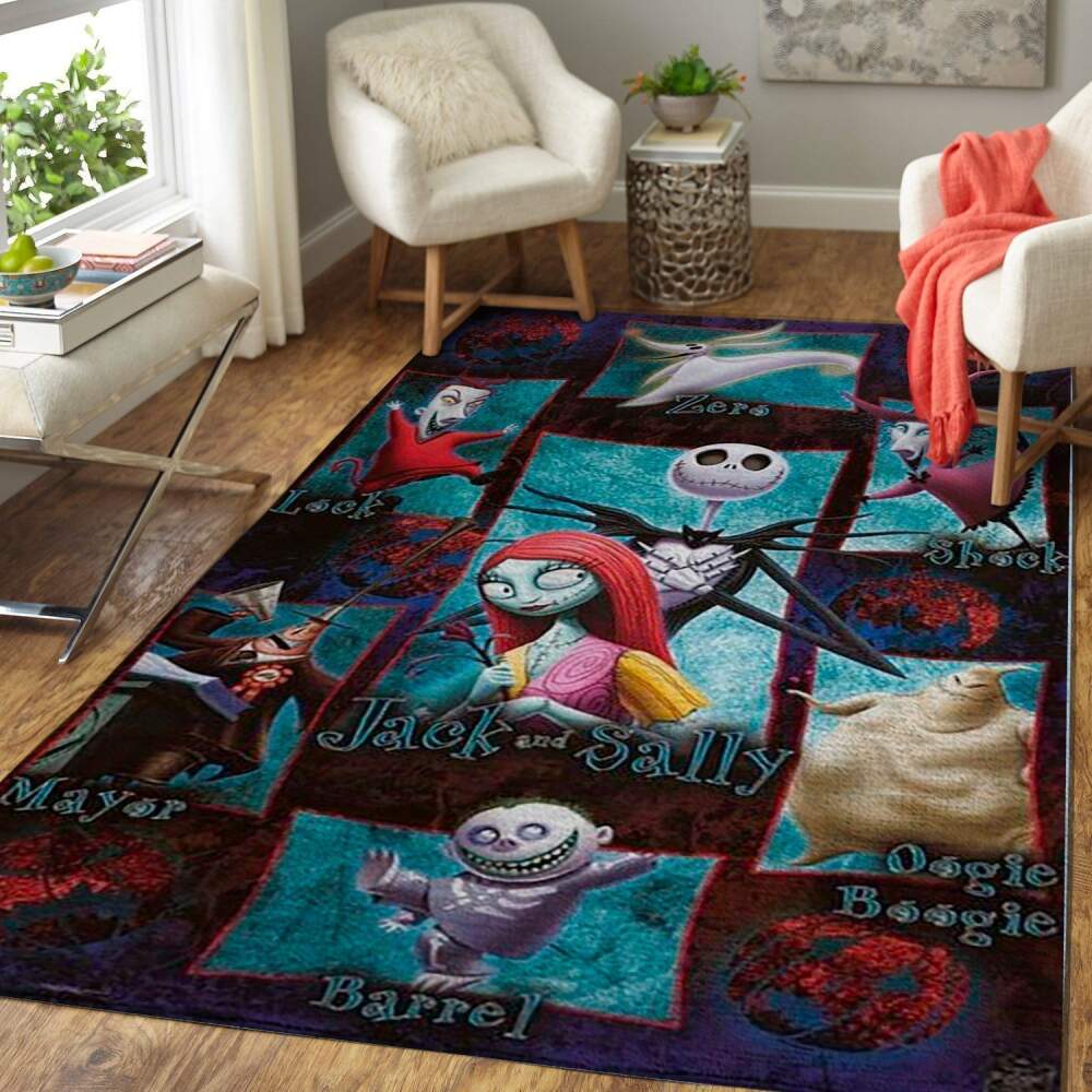 The Nightmare Before Christmas Movie Halloween Area Rugs Rb7A8E7E9953  Chussin | Home Decor Easily