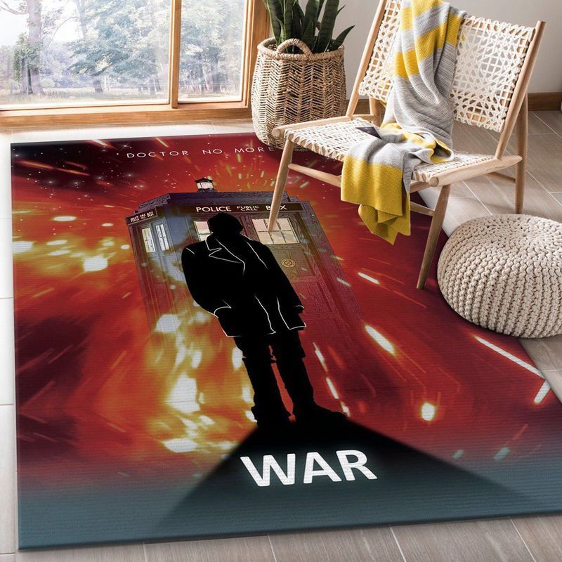 The War Doctor Tardis Area Rug Bed Room Regtangle  Chussin | Home Decor Easily
