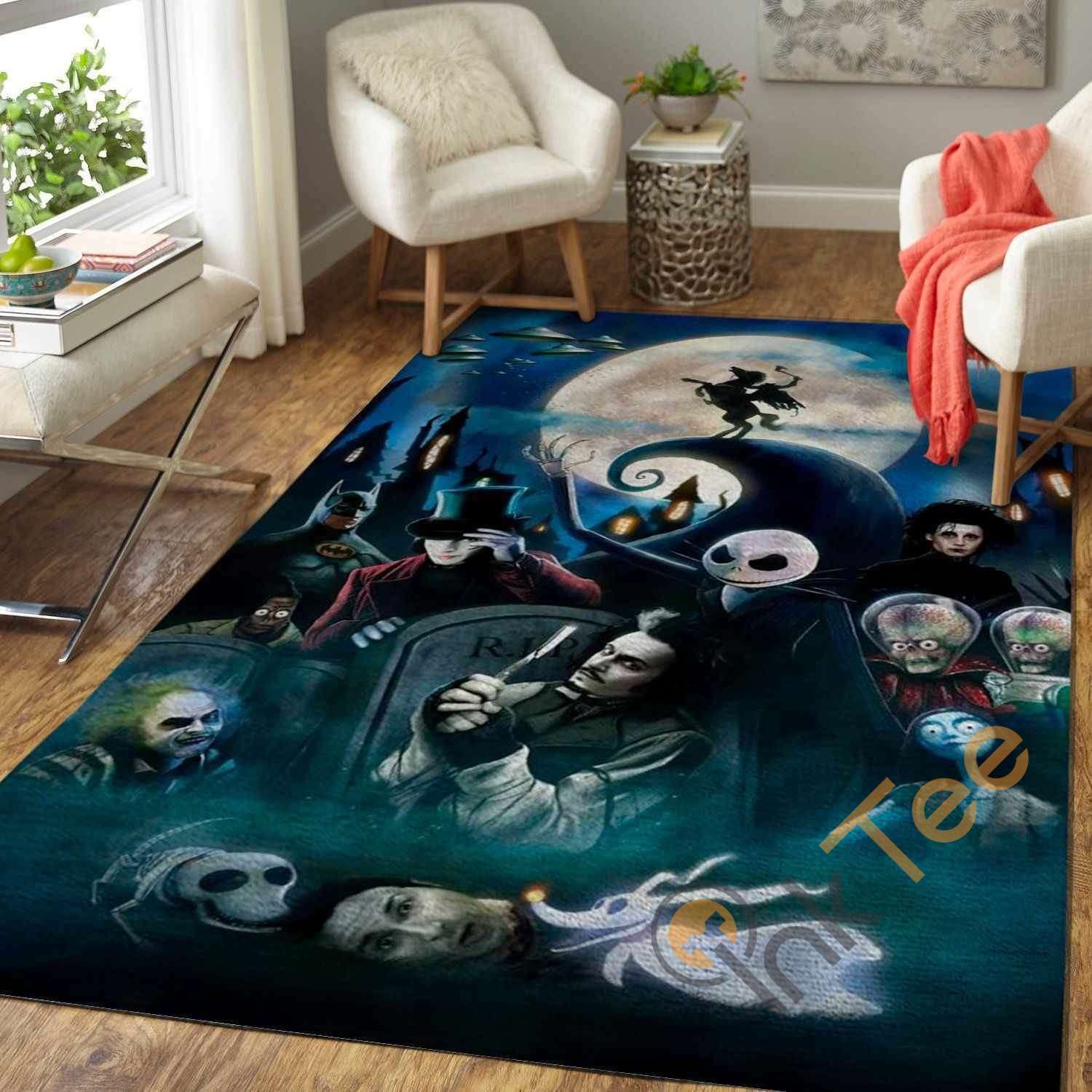 Tim Burton Characters Area Rug -  Chussin | Home Decor Easily