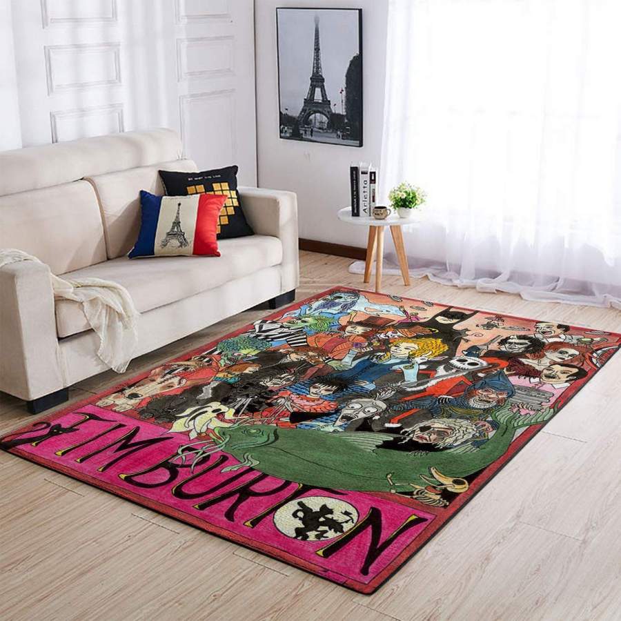 Tim Burton Characters Area Rug Movie Ofd 190922  Chussin | Home Decor Easily