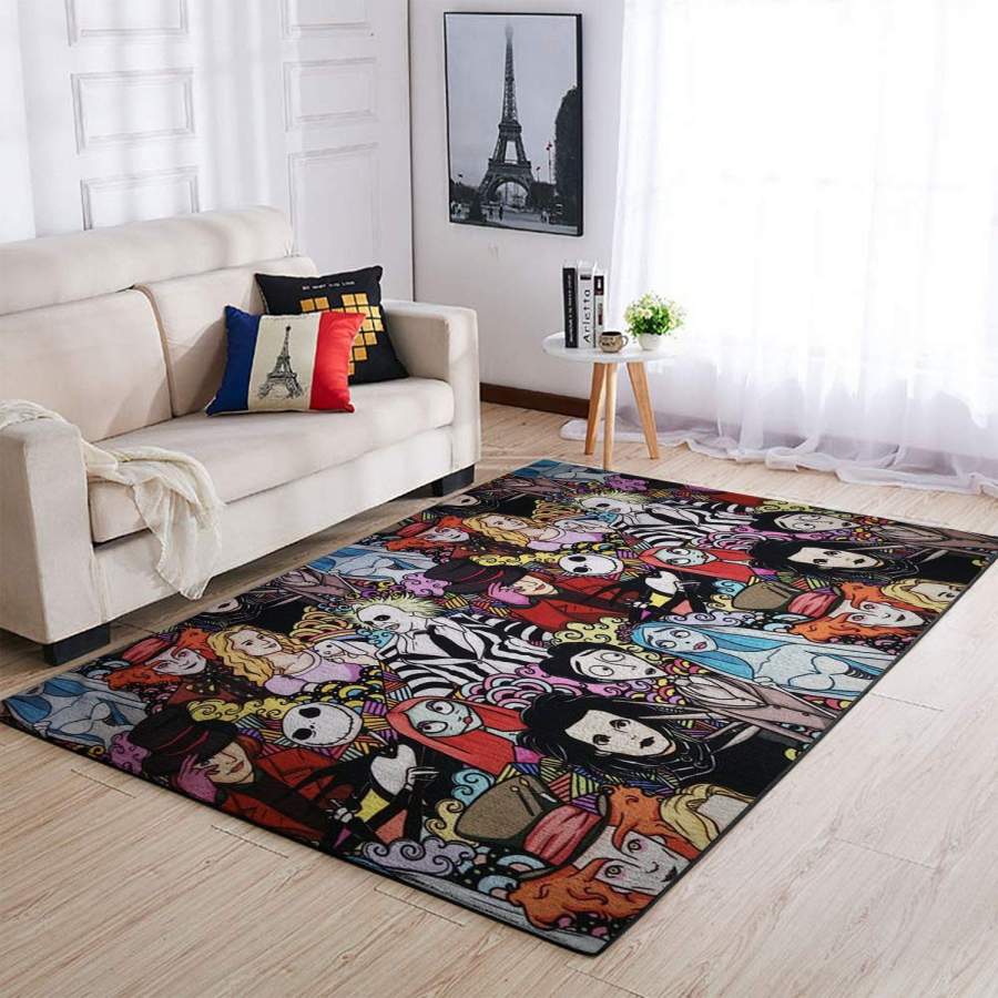 Tim Burton Characters Area Rug Movie Ofd 1909222  Chussin | Home Decor Easily