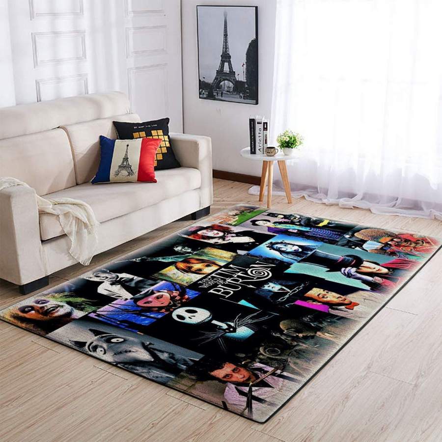 Tim Burton Characters Area Rug Movie Ofd 1909224  Chussin | Home Decor Easily