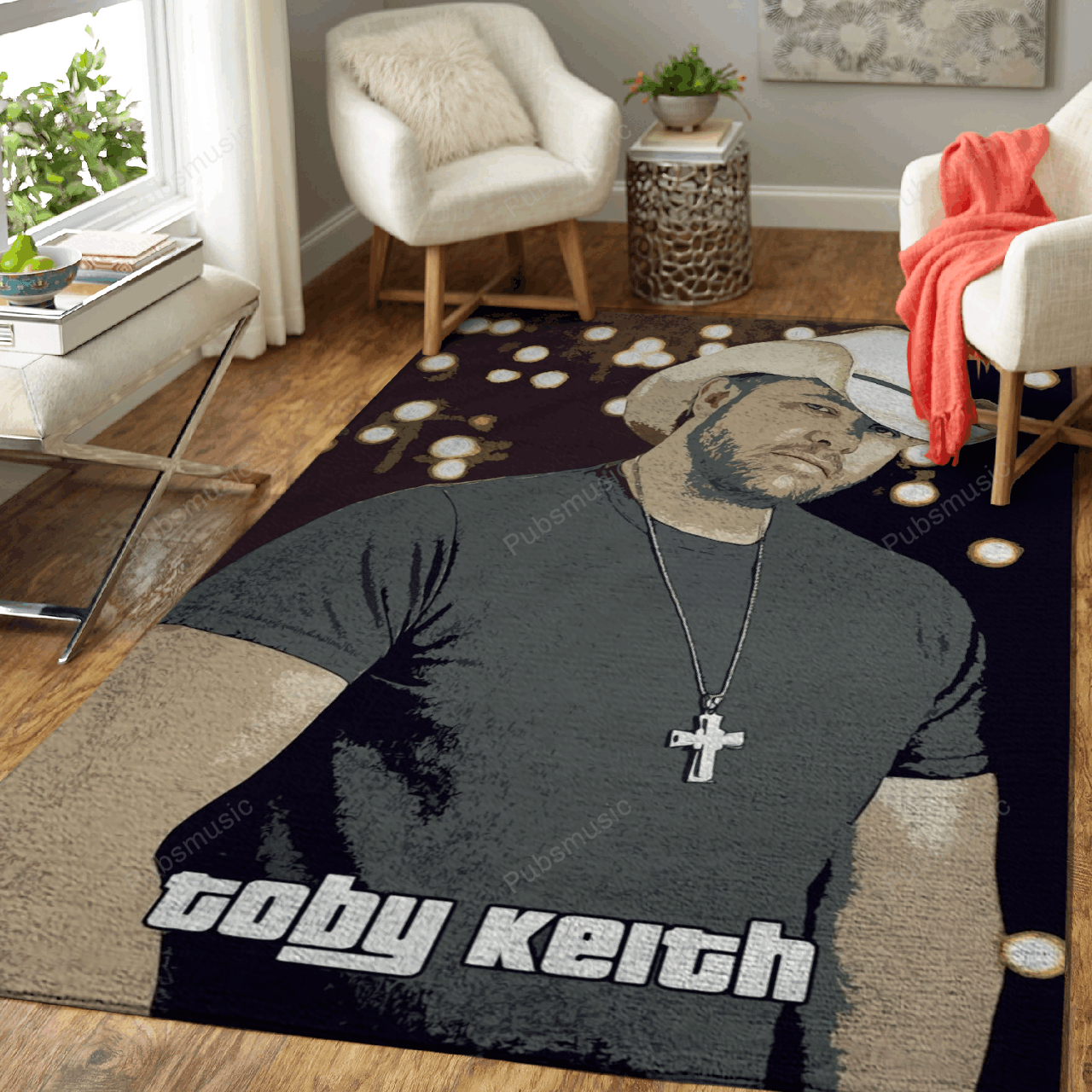 Toby Keith Country Music Art For Fans Area Rug Regtangle  Chussin | Home Decor Easily