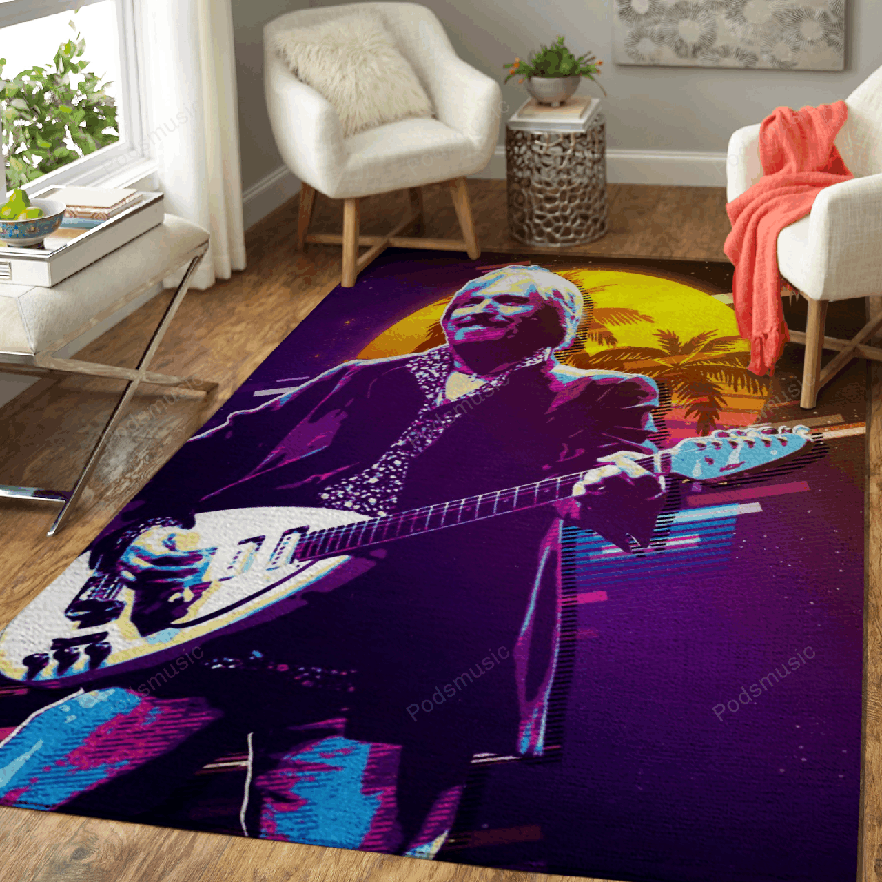 Tom Petty Artwork Music Synthwave 80S Art For Fans Area  Chussin | Home Decor Easily