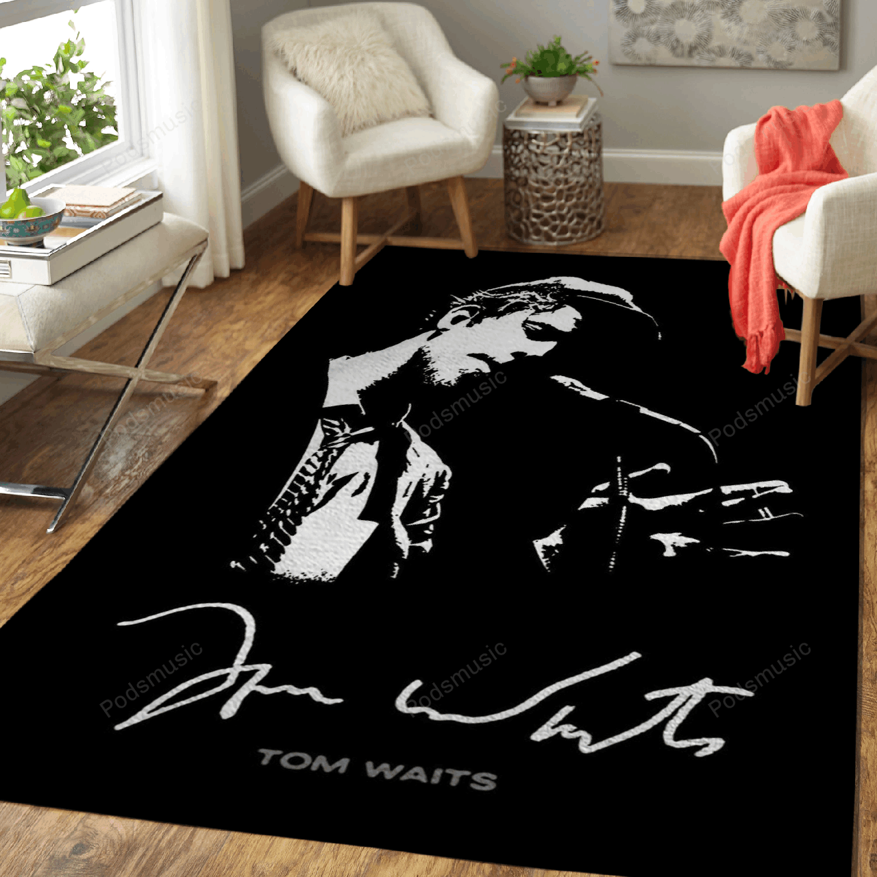 Tom Waits Jazz Piano Music Art For Fans Area Rug Regtangle  Chussin | Home Decor Easily