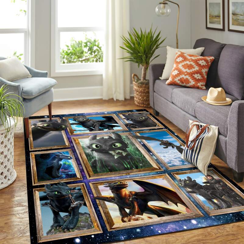 Toothless How To Train Your Dragon Nice Carpet Floor Area Rug - Chussin | Home Decor Easily