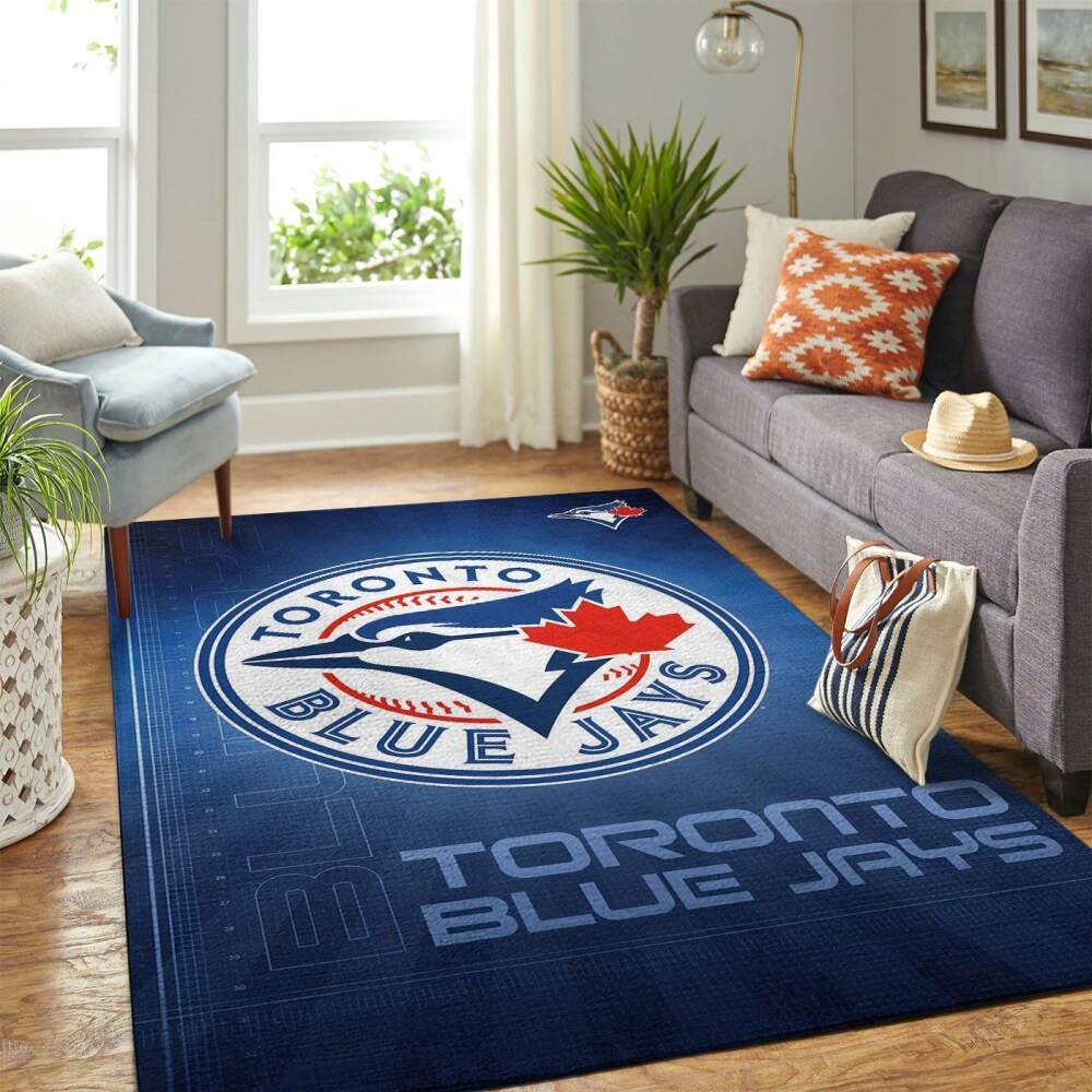 Toronto Blue Jays Mlb Area Rugs Team Logo Sports  Chussin | Home Decor Easily