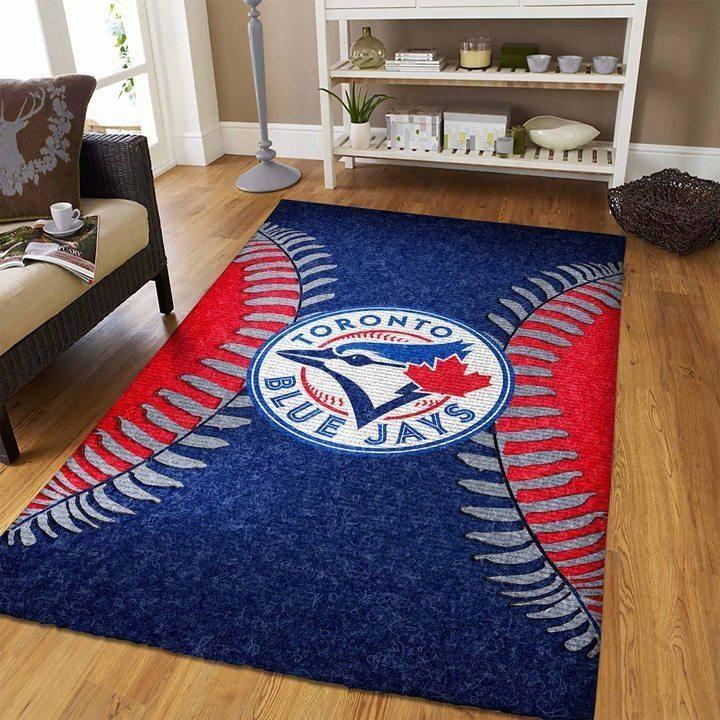 Toronto Blue Jays Mlb Baseball Area Rug Baseball V11243 Chussin | Home Decor Easily