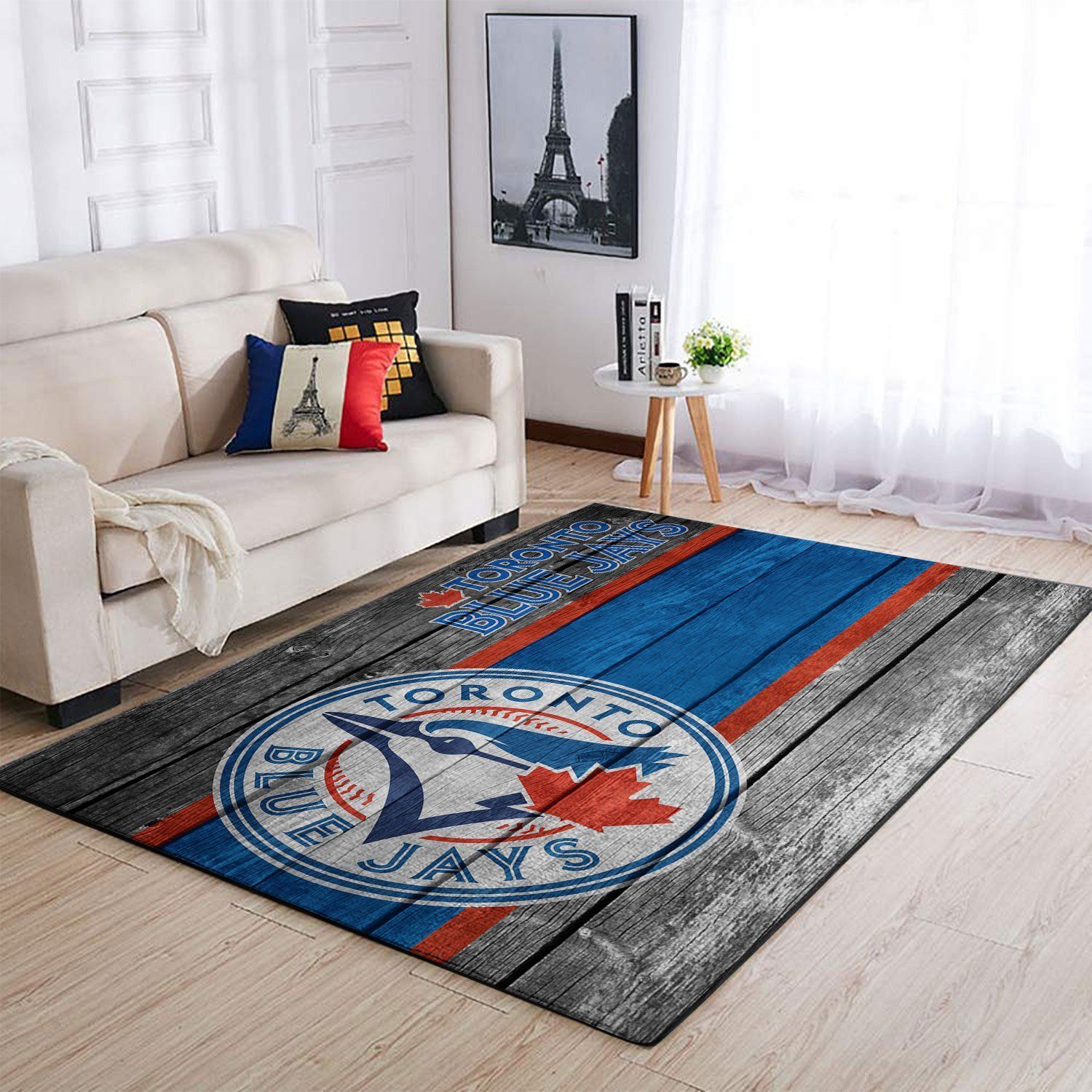Toronto Blue Jays Mlb Team Logo Area Rugs Wooden Style Sports  Chussin | Home Decor Easily