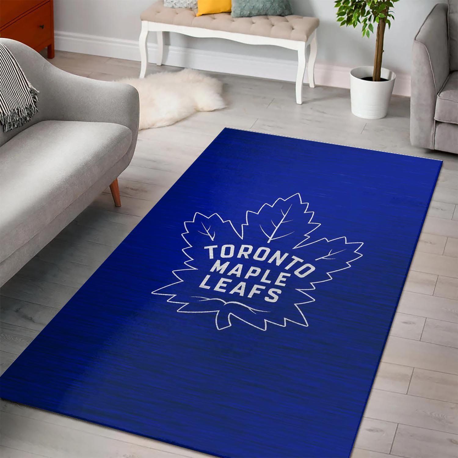 Toronto Maple Leafs Area Nhl Hockey Team Logo 20022110 Rug Regtangle  Chussin | Home Decor Easily