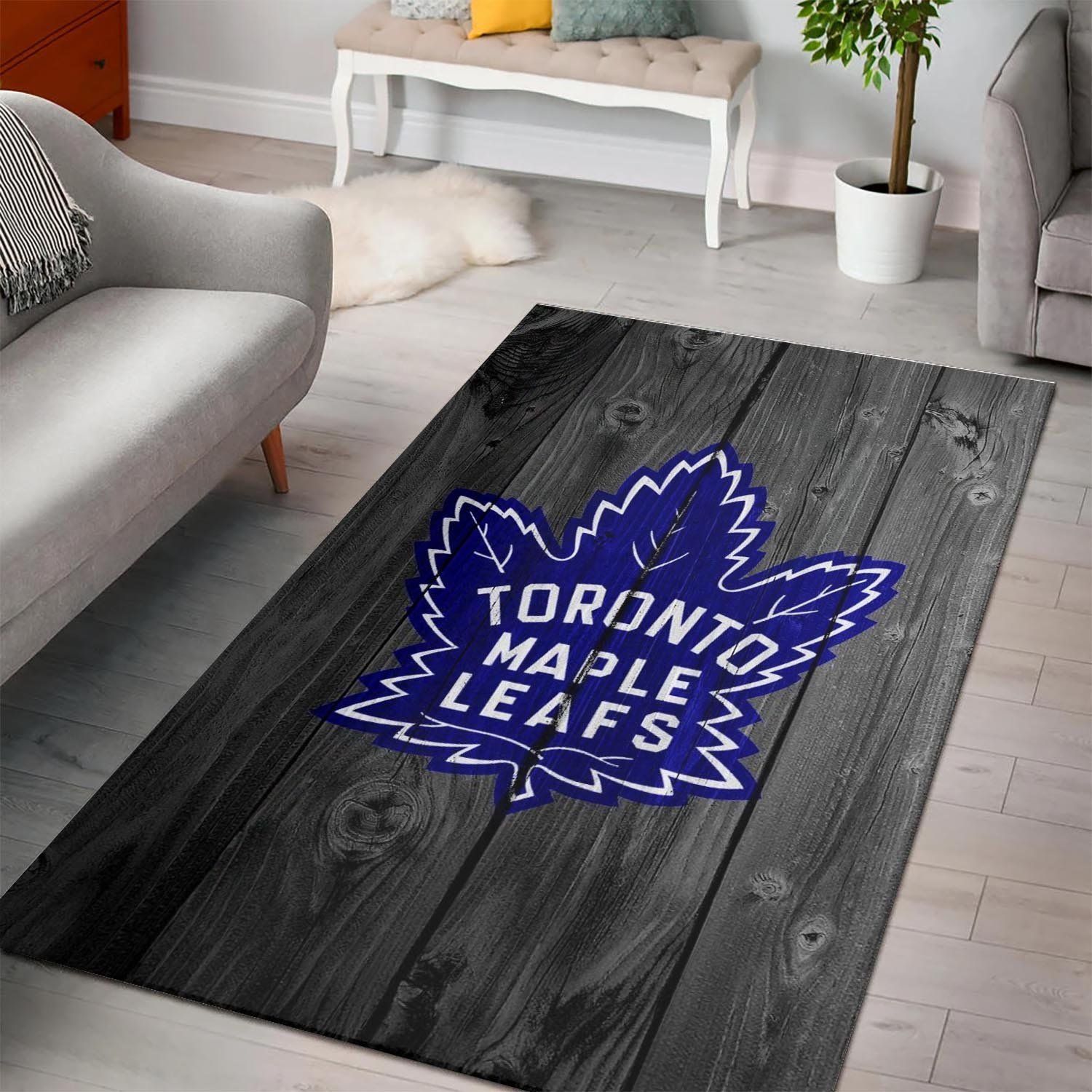Toronto Maple Leafs Area Nhl Hockey Team Logo 20022111 Rug Regtangle  Chussin | Home Decor Easily