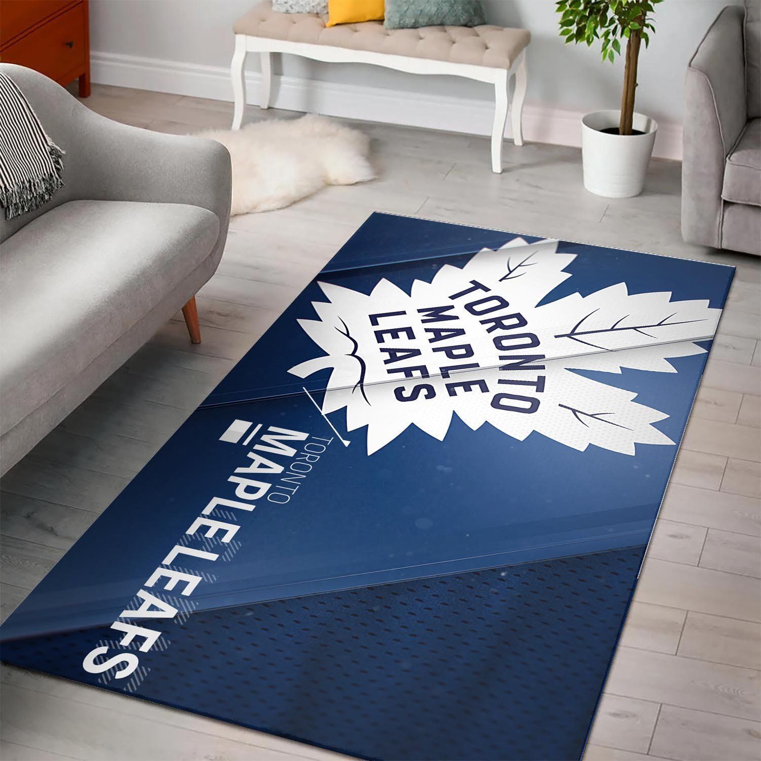 Toronto Maple Leafs Area Nhl Hockey Team Logo 20022112 Rug Regtangle  Chussin | Home Decor Easily