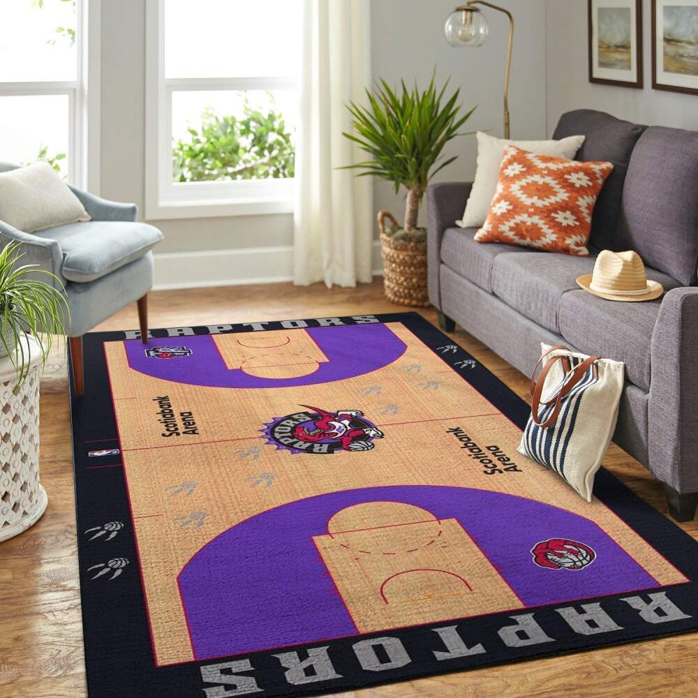 Toronto Raptors Court Area Rug Nba Basketball Team Logo Regtangle V17264  Chussin | Home Decor Easily