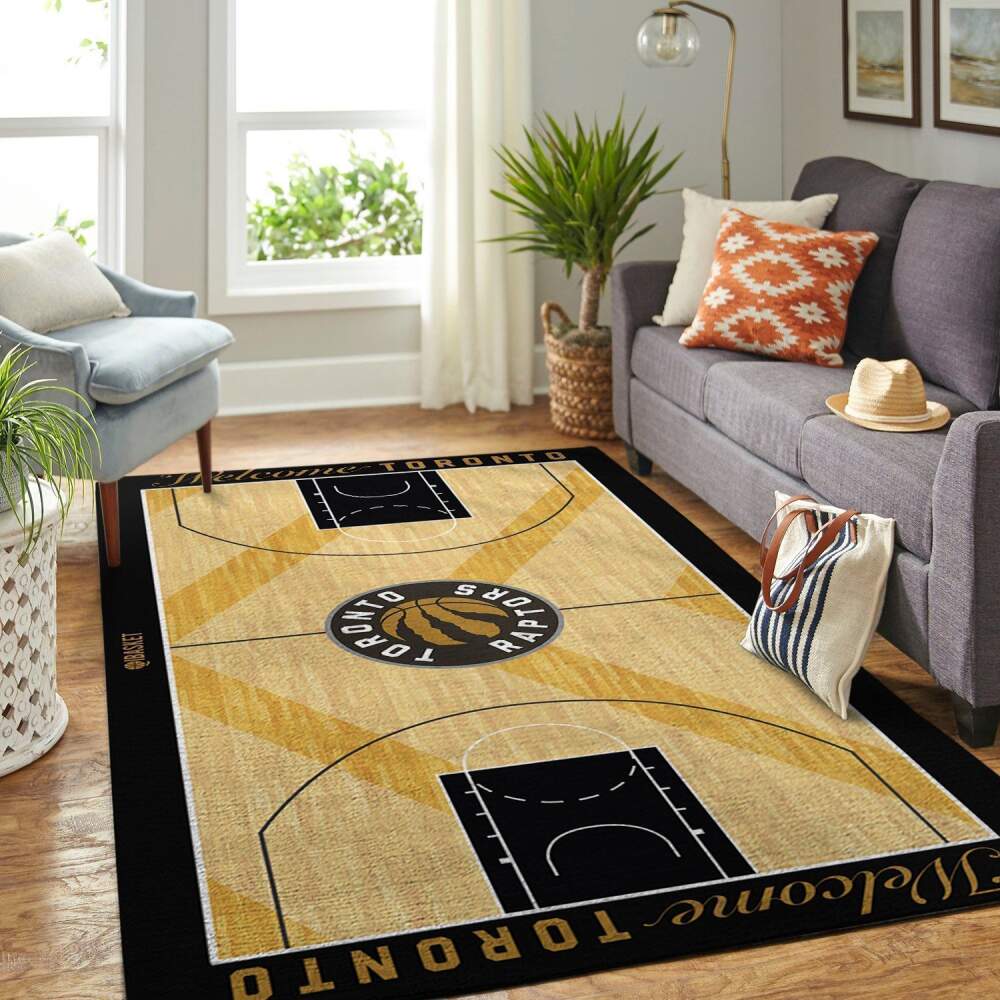 Toronto Raptors Court Area Rug Nba Basketball Team Logo Regtangle V17265  Chussin | Home Decor Easily