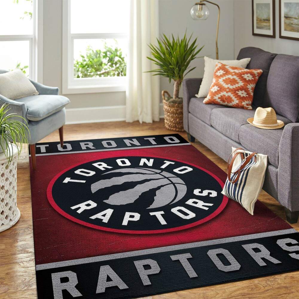 Toronto Raptors Nba Area Team Logo Sports Rug Regtangle  Chussin | Home Decor Easily