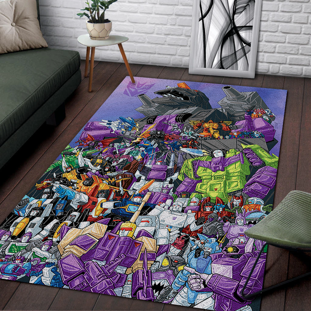 Transformers Decepticon Cartoon Area Rug - Chussin | Home Decor Easily