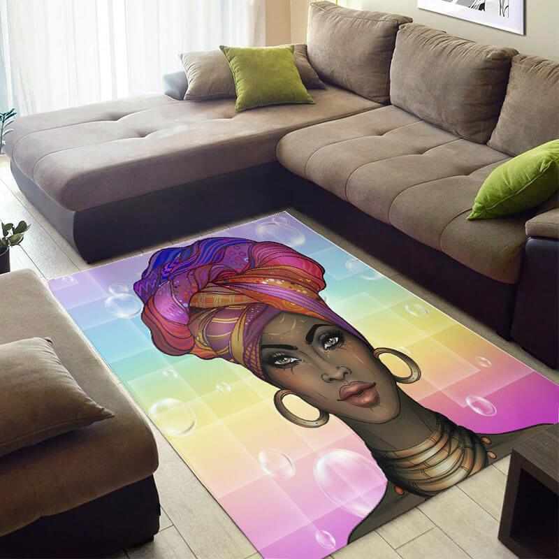 Trendy African American Fancy Black Queen Design Floor Carpet Inspired Home Rug -  Chussin | Home Decor Easily