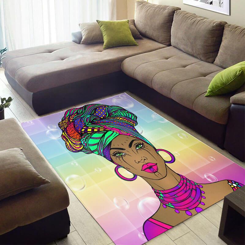 Trendy African American Pretty Melanin Girl Style Carpet Room Rug -  Chussin | Home Decor Easily
