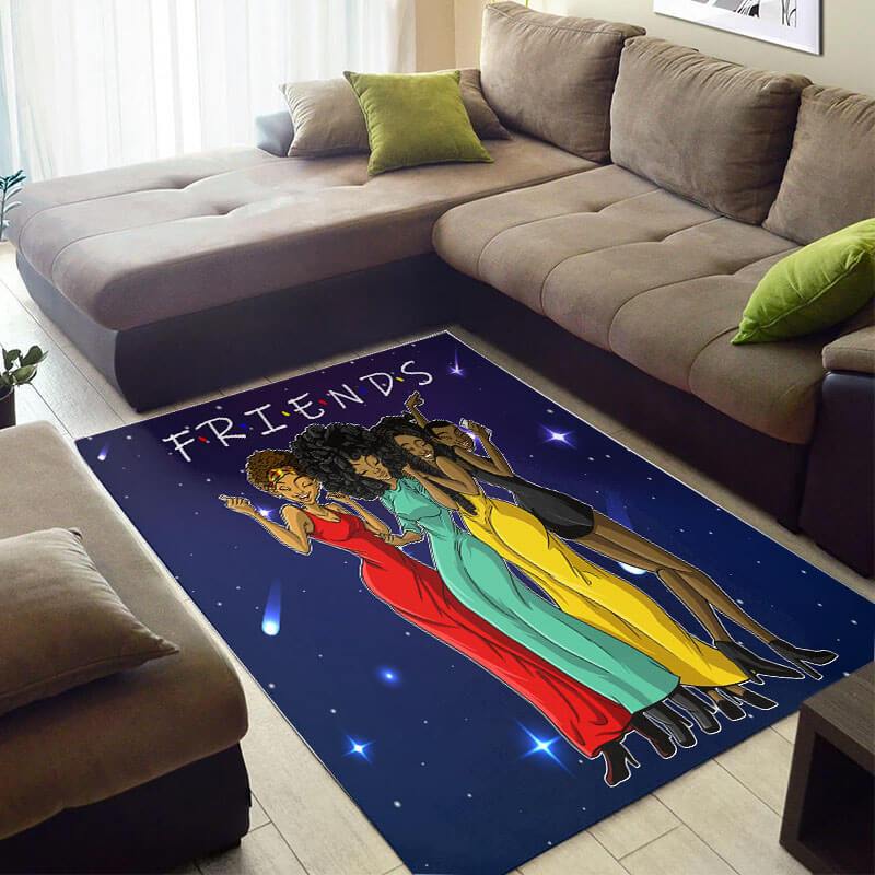 Trendy African Style Cute Afrocentric Afro Woman Friends Team Large Carpet Living Room Rug -  Chussin | Home Decor Easily